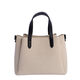 Bolso de Mano Cuero Beige   1