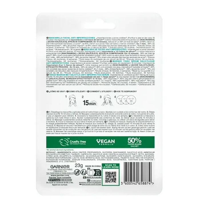 Pure Active Tissue Mask Salicylic  23g-239570 1