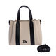 Bolso de Mano Cuero Beige   5