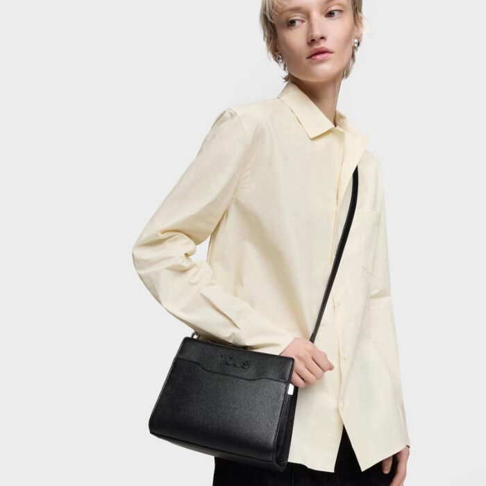 Bolso Shopper Pequeño Audree Saffiano Negro   3