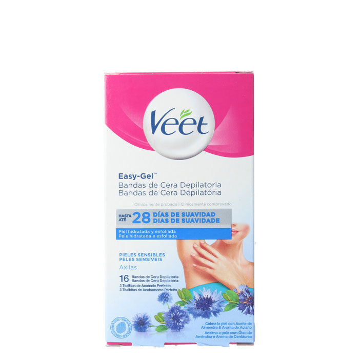 Bandas de Cera Depilatoria Easy-Gel Piel Sensible Axilas  