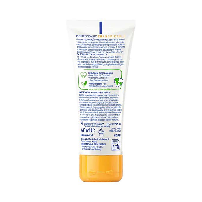 Portecci&oacute;n Facial Control Brillos SPF50+  40ml-236656 2