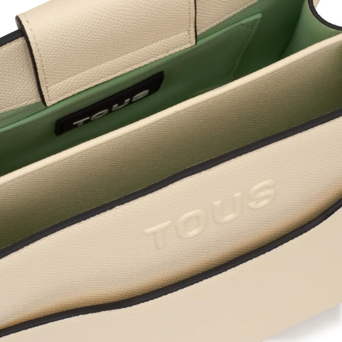 Bolso Shopper Pequeño Audree Saffiano Beige   2