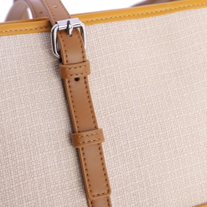 Bolso de Hombro Marfil Beige   5
