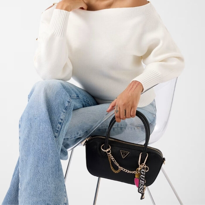 Bolso de Mano Davina Charms Negro   1