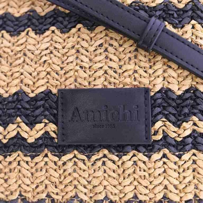 Bolso Bandolera Rafia Franjas   4