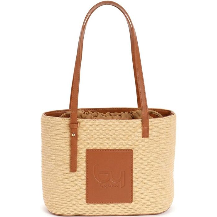 Bolso Shopper Unity Marr&oacute;n-Natural  