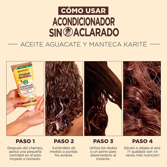 Aceite de Aguacate y Manteca de Karité Acondicionador Sin Aclarado  200ml-203210 4