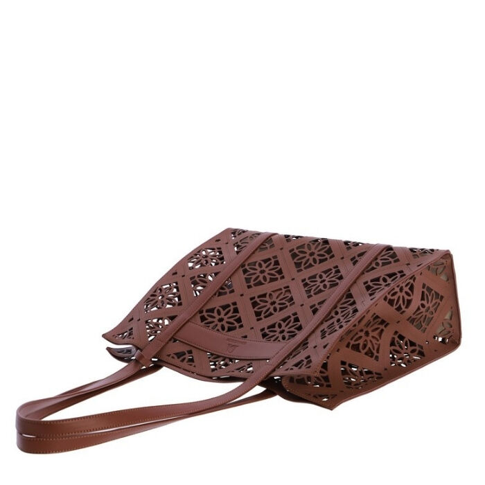 Bolso de Hombro Calado Marr&oacute;n   4