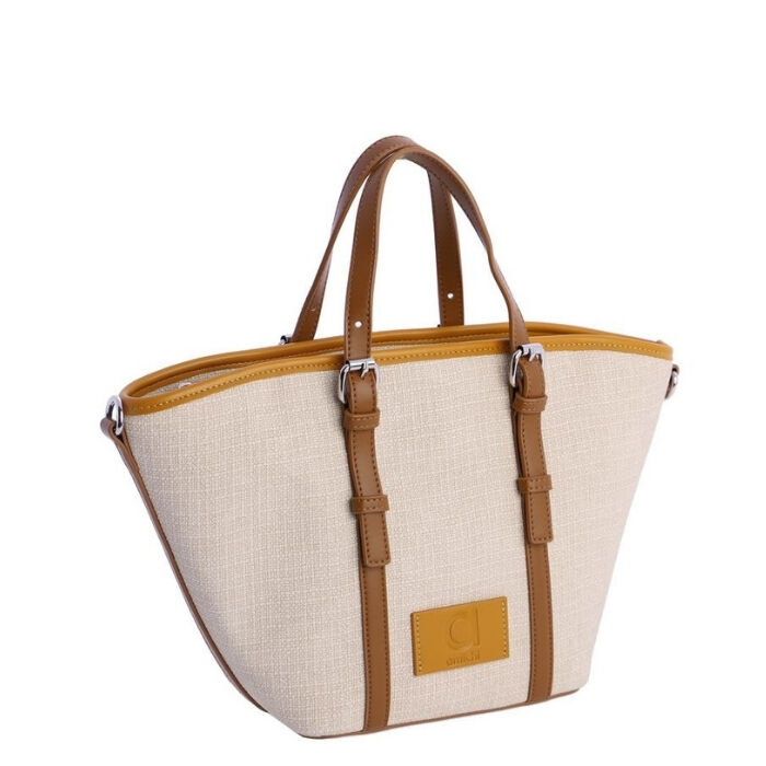 Bolso de Mano Marfil Beige   2