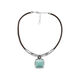 Collar Kubik con Cristal Murano Turquesa  T. Única-222310 0