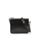Bolso Bandolera Rectangular con Solapa Coco Negro   5