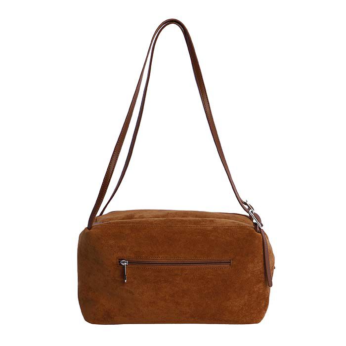 Bolso de Hombro Suede Cuero   2