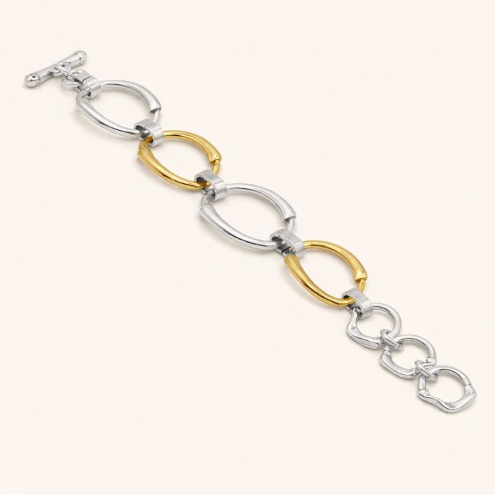 Pulsera Mini Espiral Oro y Plata  T. &Uacute;nica-236259 1