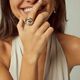 Anillo Gota Color Plata  T. M-214523 1