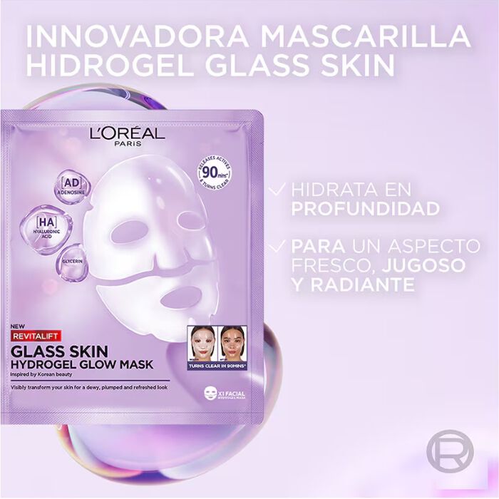 Revitalift Glass Skin Mascarilla Hidrogel  1ud.-235110 3