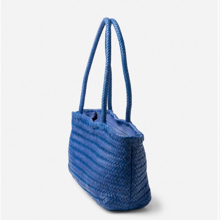Bolso Baguette de Piel Perkins Azul   1