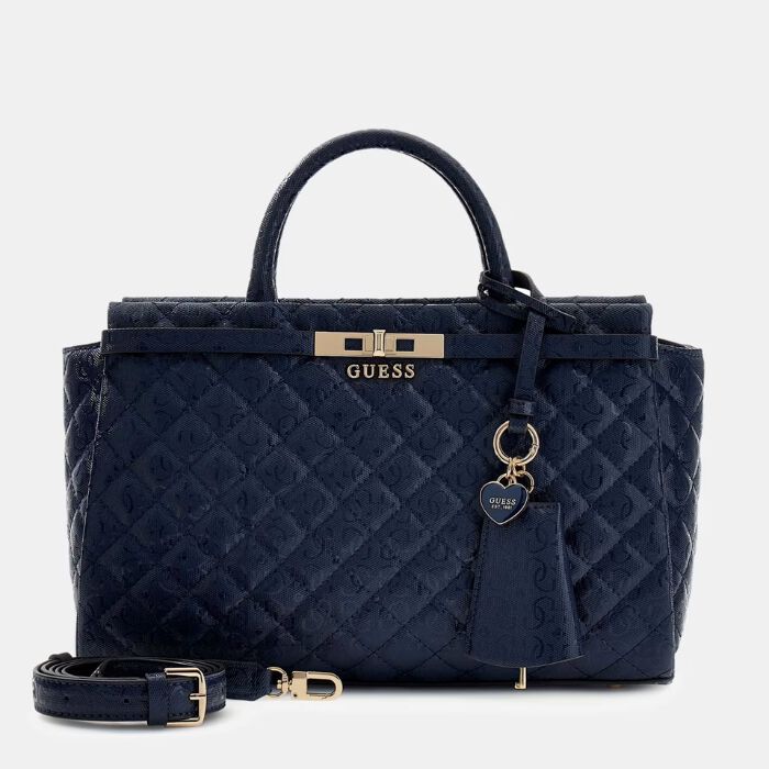 Bolso de Mano Idra Charol Logotipo 4G Azul   2