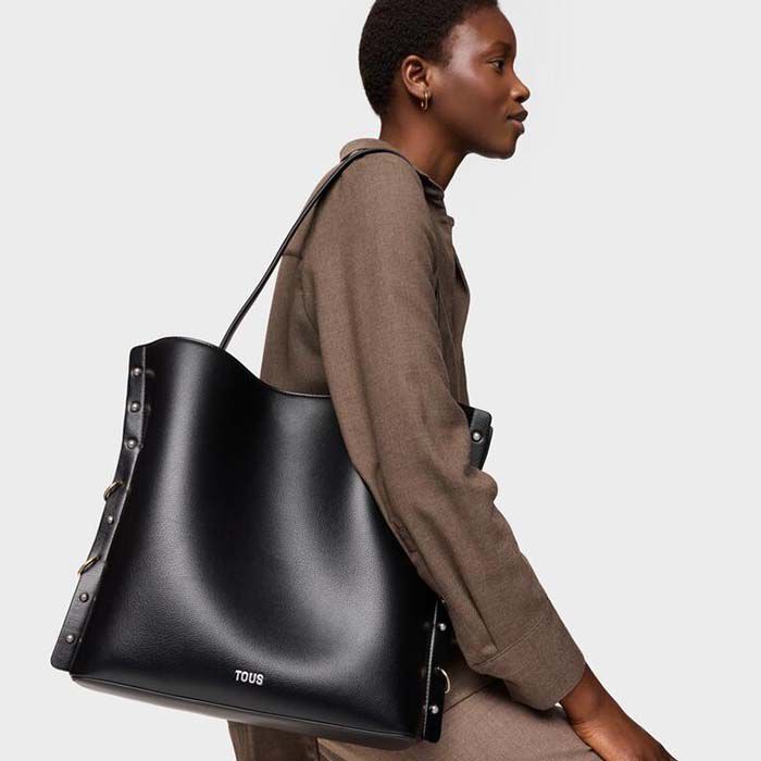 Bolso Tote Jewelry Studs Negro   4