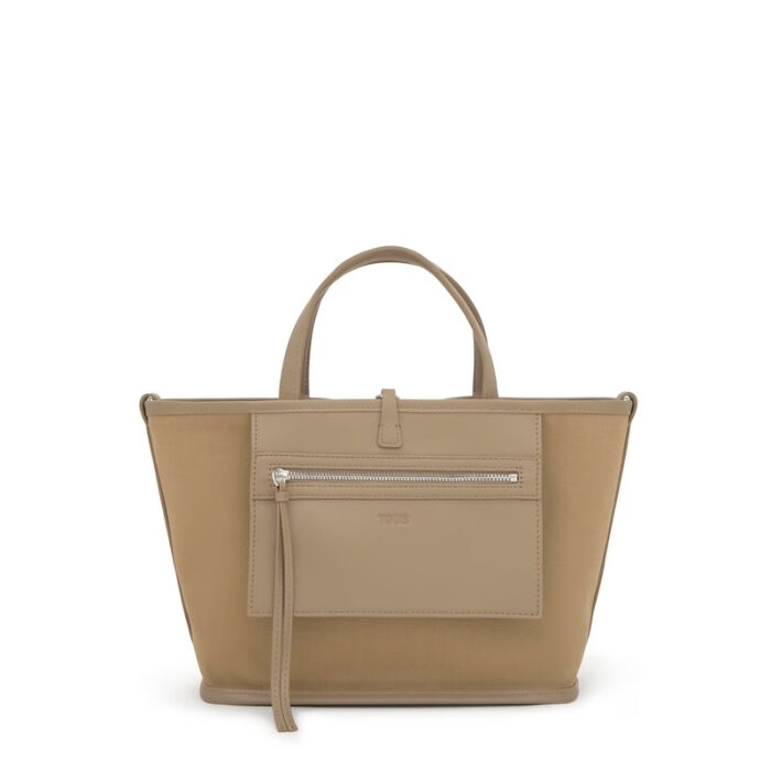 Bolso Capazo Mediano Reversible Double Way Bear Beige   1