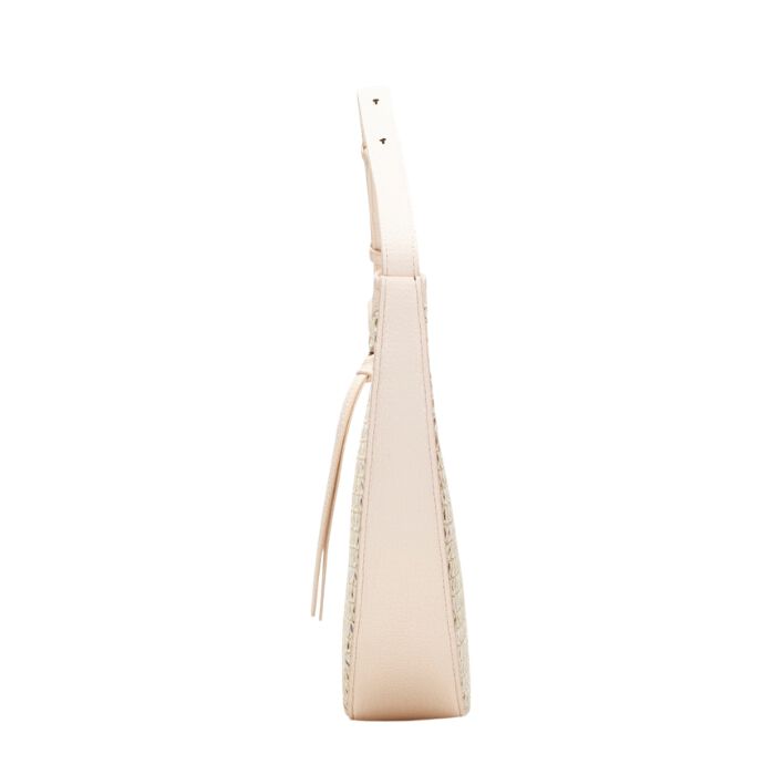 Bolso Hobo Rafia Crema   4