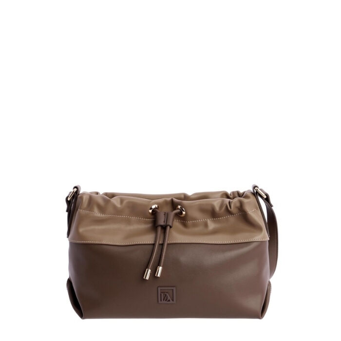 Bolso Bandolera Marr&oacute;n Combinado  