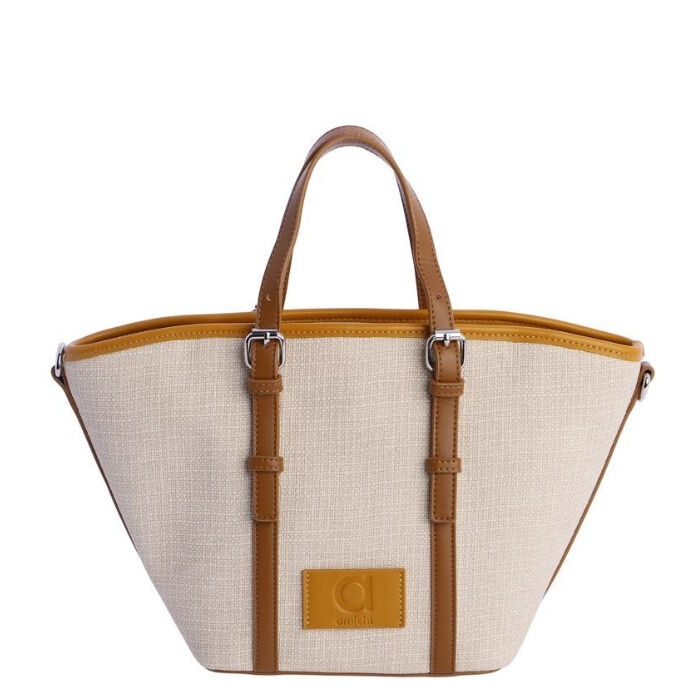 Bolso de Mano Marfil Beige   5