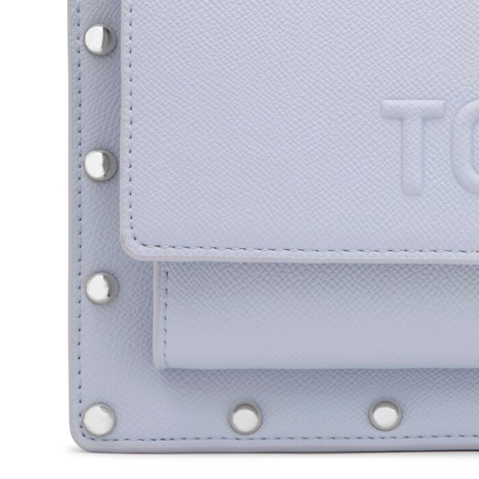 Bandolera Mediana Audree Studs Azul Gris&aacute;ceo   2