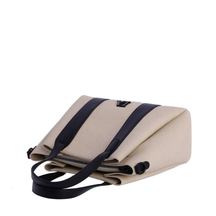 Bolso de Mano Cuero Beige   3