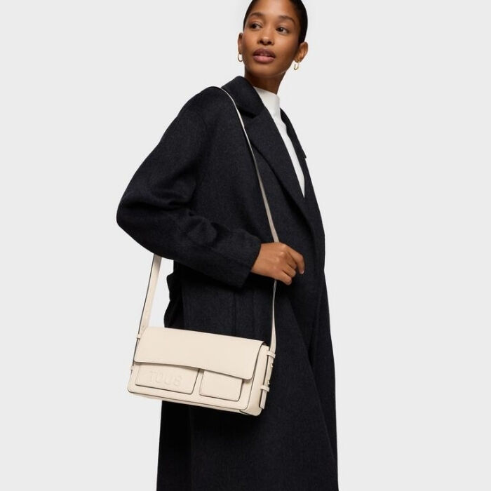 Bandolera Mediana Back To Basics Beige   1