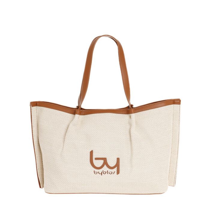 Bolso de Hombro Marr&oacute;n-Natural  
