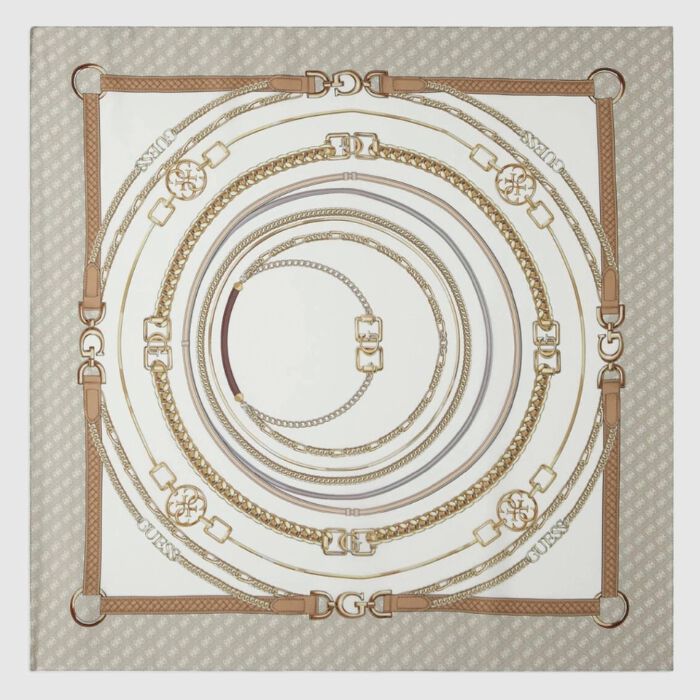 Foulard Estampado Beige  