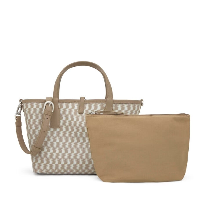 Bolso Capazo Mediano Reversible Double Way Bear Beige   2