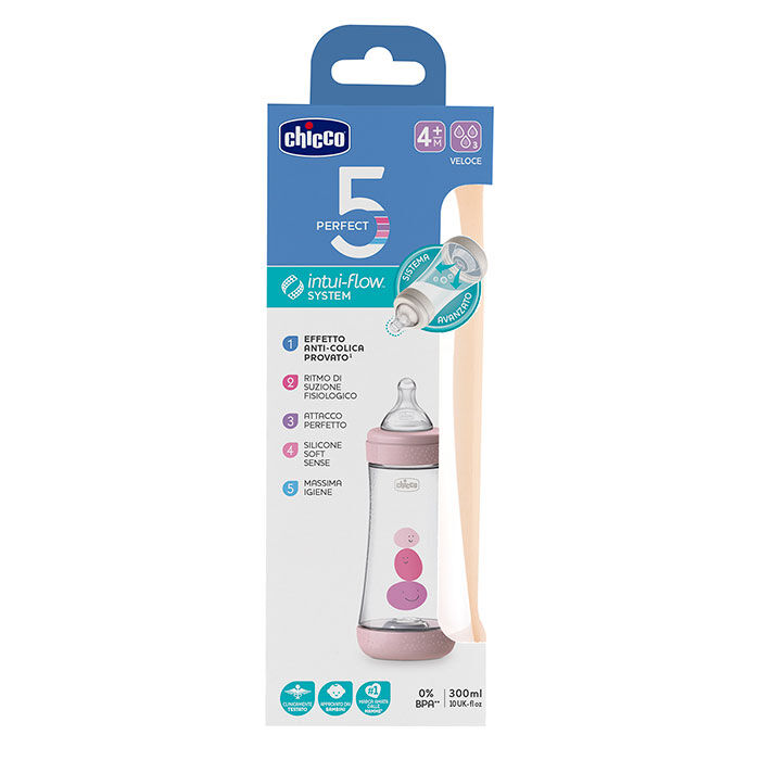 Biberón Perfect 5 Rosa 4 Meses+  300ml-200217 1