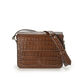 Bolso Bandolera Rectangular con Solapa Coco Marrón   0