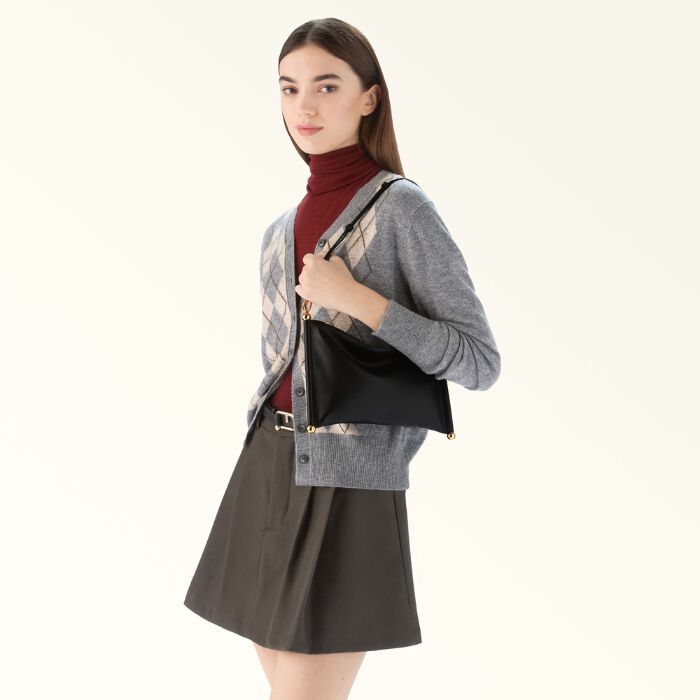 Bolso de Hombro Sfera Soft Negro   1