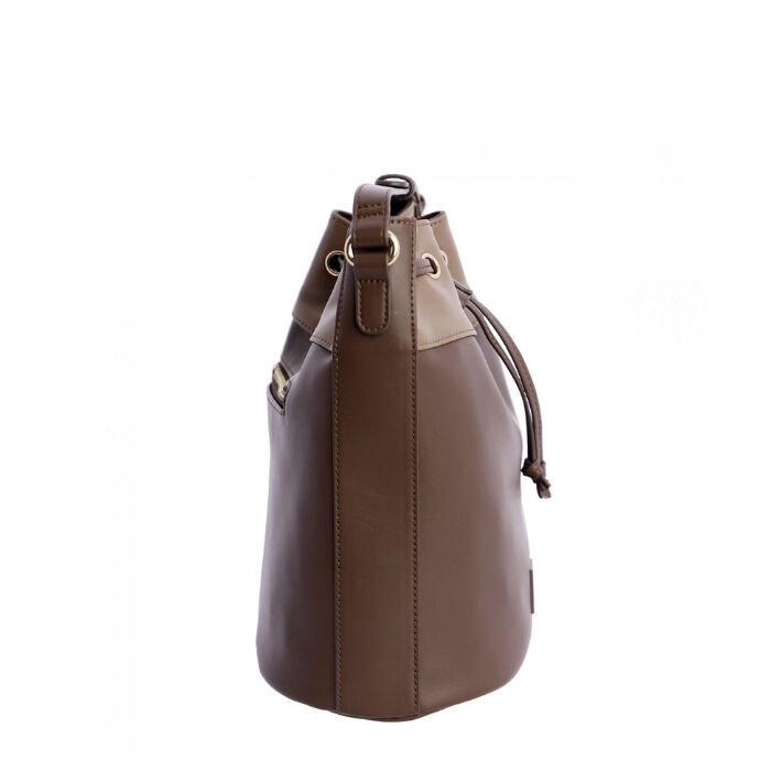 Bolso Bandolera Bicolor Marr&oacute;n   5