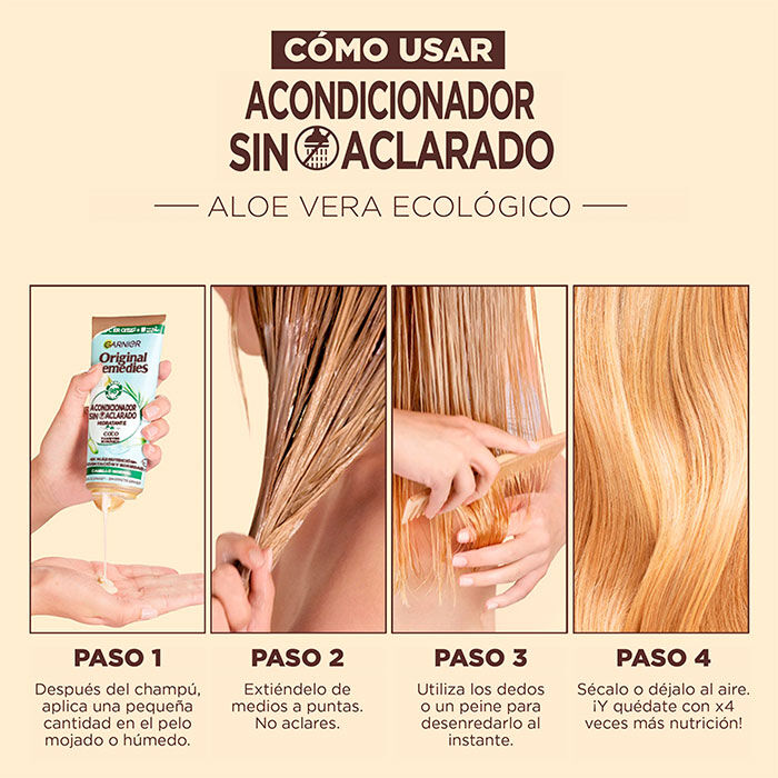 Coco y Aloe Vera Acondicionador Sin Aclarado  200ml-203206 4