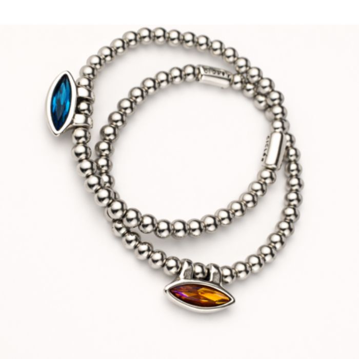 Pulsera Cala Plata Azul  T. &Uacute;nica-236287 2