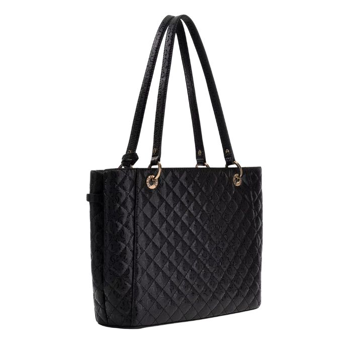 Bolso de Mano Idra Charol Logotipo 4G Negro   1