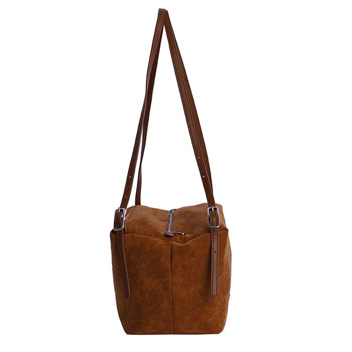 Bolso de Hombro Suede Cuero   3