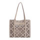 Bolso de Hombro Calado Beige   0