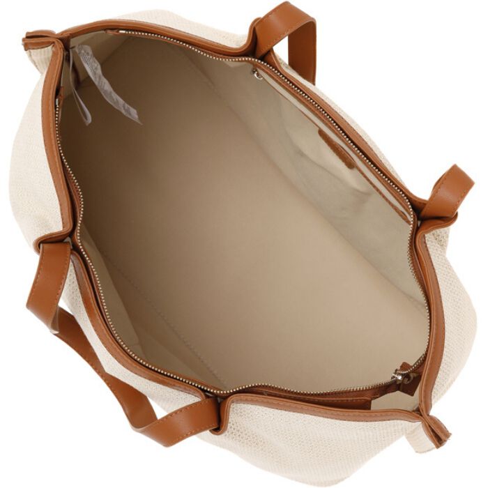 Bolso de Hombro Marr&oacute;n-Natural   2