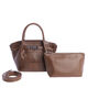 Bolso de Mano Trenzado Salina Marr&oacute;n   1