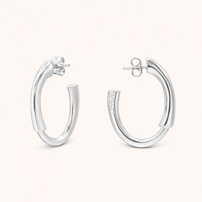 Pendientes Mini Bucle Plata  