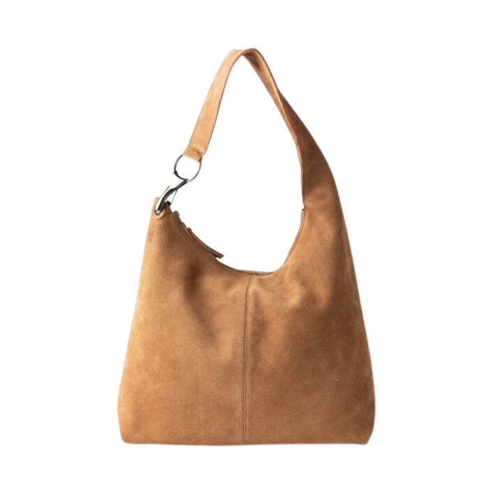 Bolso de Hombro de Piel Jackpot Camel  