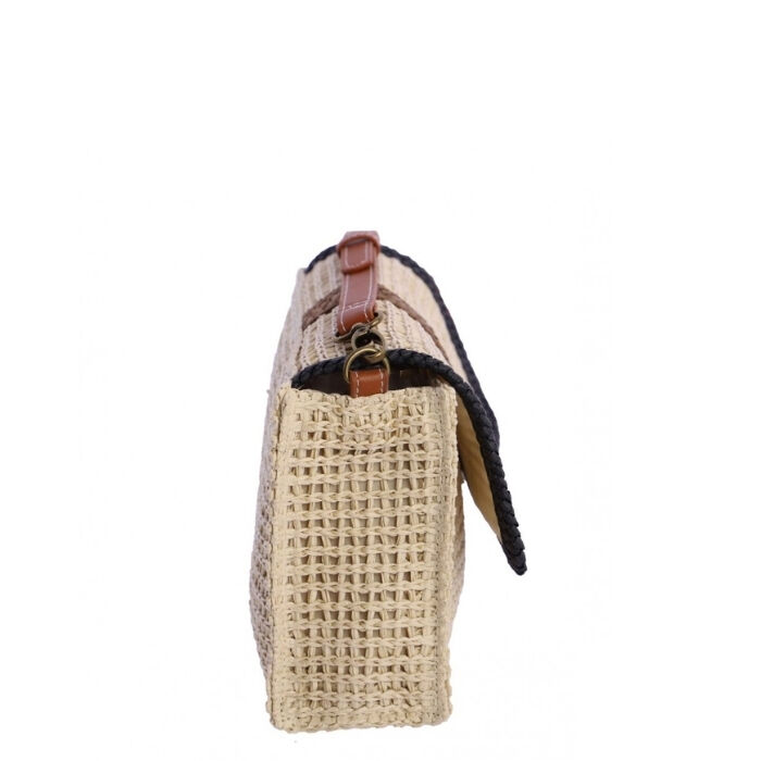 Bolso Bandolera Trenzado Beige   3