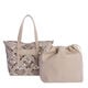 Bolso de Hombro Tote Calado Arena   1