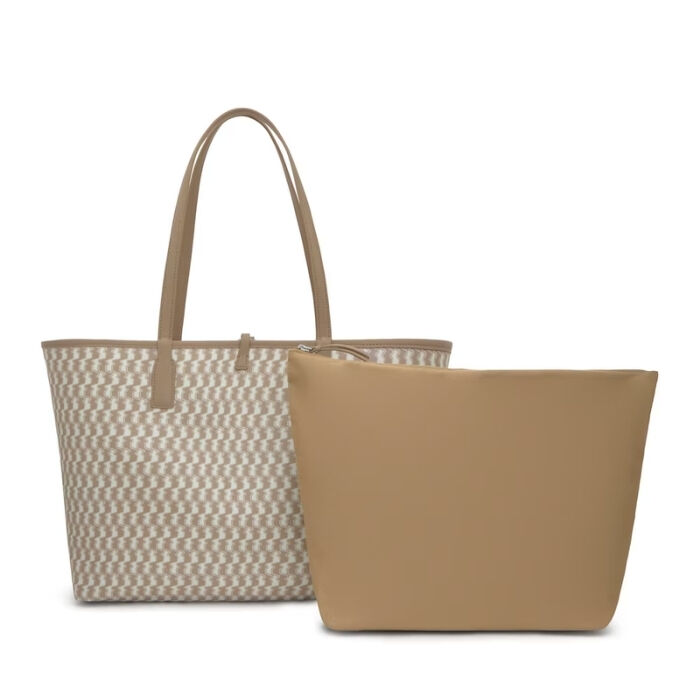 Bolso Capazo Grande Reversible Double Way Bear Beige   2