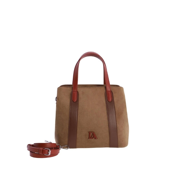 Bolso de Mano Cuero Camel   4